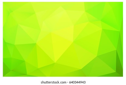 Light Green, Yellow vector Low poly crystal background. Polygon design pattern. Low poly illustration, low polygon background.