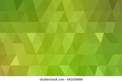 Light Green, Yellow vector Low poly crystal background. Polygon design pattern. Low poly illustration, low polygon background.