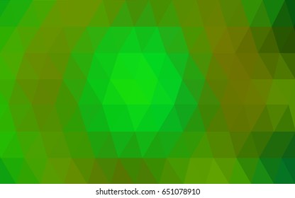 Light Green, Yellow vector Low poly crystal background. Polygon design pattern. Low poly illustration, low polygon background.