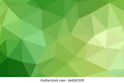 Light Green, Yellow vector Low poly crystal background. Polygon design pattern. Low poly illustration, low polygon background.