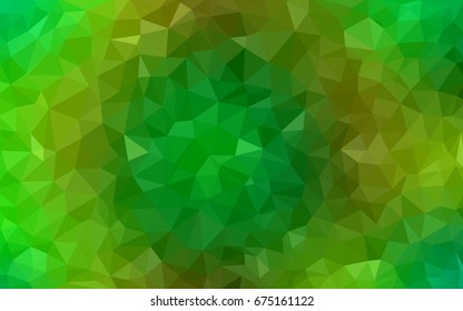 Light Green, Yellow vector Low poly crystal background. Polygon design pattern. Low poly illustration, low polygon background.