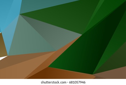 Light Green, Yellow vector low poly template. Brand-new colored illustration in blurry style with gradient. Triangular pattern for your business design.