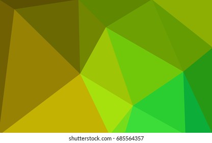 Light Green, Yellow vector Low poly crystal background. Polygon design pattern. Low poly illustration, low polygon background.