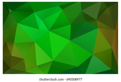 Light Green, Yellow vector Low poly crystal background. Polygon design pattern. Low poly illustration, low polygon background.
