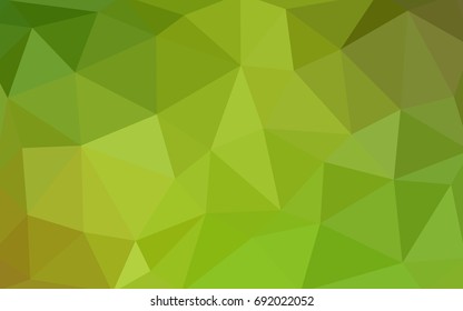 Light Green, Yellow vector Low poly crystal background. Polygon design pattern. Low poly illustration, low polygon background.