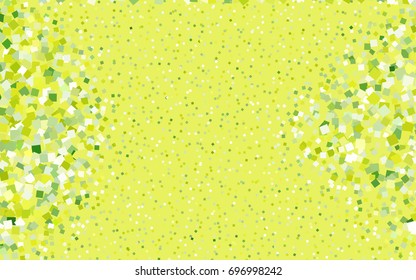 Light Green, Yellow vector low poly background. A sample with a polygonal design. Illustration in polygonal style with repeating squares