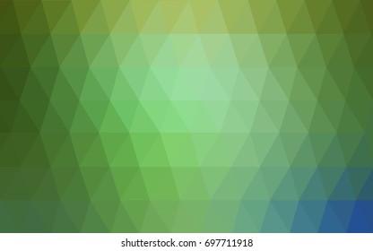 Light Green, Yellow vector Low poly crystal background. Polygon design pattern. Low poly illustration, low polygon background.