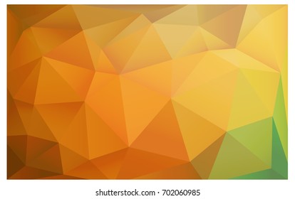 Light Green, Yellow vector Low poly crystal background. Polygon design pattern. Low poly illustration, low polygon background.
