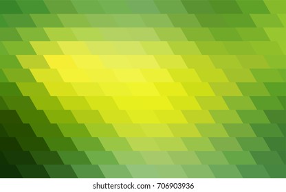 Light Green, Yellow vector low poly background. A sample with a polygonal design. Illustration in polygonal style with repeating squares