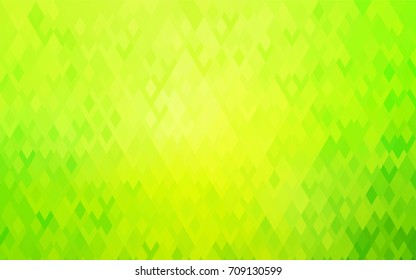 Light Green, Yellow vector low poly background. A sample with a polygonal design. Illustration in polygonal style with repeating squares