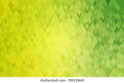 Light Green, Yellow vector low poly background. A sample with a polygonal design. Illustration in polygonal style with repeating squares