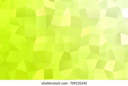 Light Green, Yellow vector low poly background. A sample with a polygonal design. Illustration in polygonal style with repeating squares