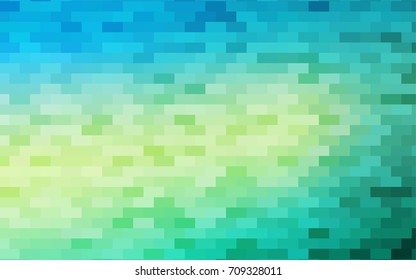 Light Green, Yellow vector low poly background. A sample with a polygonal design. Illustration in polygonal style with repeating squares