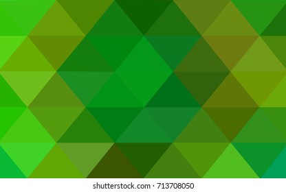 Light Green, Yellow vector Low poly crystal background. Polygon design pattern. Low poly illustration, low polygon background.