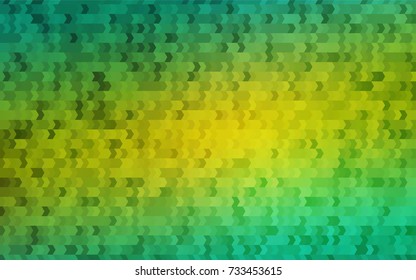 Light Green, Yellow vector low poly background. A sample with a polygonal design. Illustration in polygonal style with repeating squares