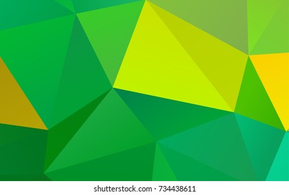 Light Green, Yellow vector low poly background. Colorful illustration in abstract style with gradient. The elegant pattern can be used as part of a brand book.