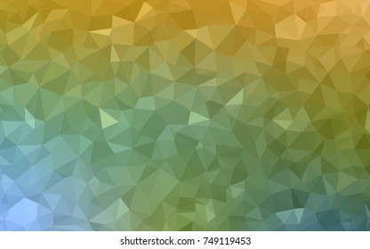 Light Green, Yellow vector Low poly crystal background. Polygon design pattern. Low poly illustration, low polygon background.