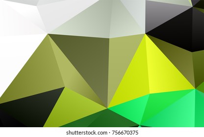 Light Green, Yellow vector low poly template. Brand-new colored illustration in blurry style with gradient. The template can be used as a background for cell phones.