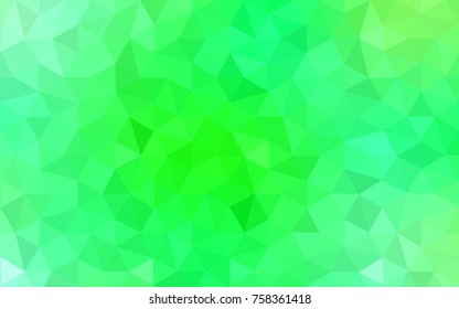 Light Green, Yellow vector Low poly crystal background. Polygon design pattern. Low poly illustration, low polygon background.