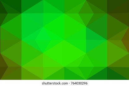 Light Green, Yellow vector Low poly crystal background. Polygon design pattern. Low poly illustration, low polygon background.