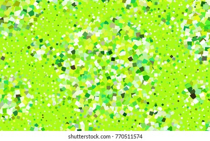 Light Green, Yellow vector low poly background. A sample with a polygonal design. Illustration in polygonal style with repeating squares