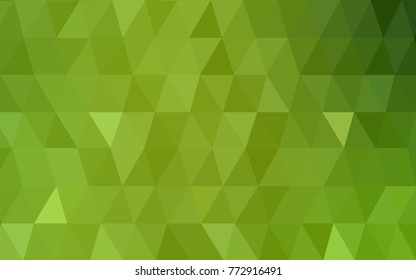 Light Green, Yellow vector Low poly crystal background. Polygon design pattern. Low poly illustration, low polygon background.