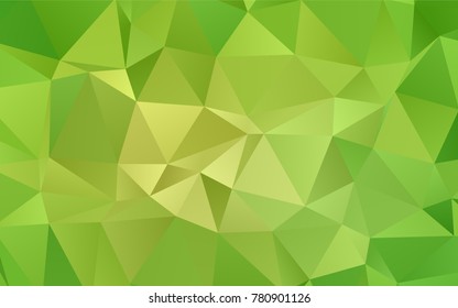 Light Green, Yellow vector low poly pattern. Creative illustration in halftone style with gradient. The polygonal design can be used for your web site.