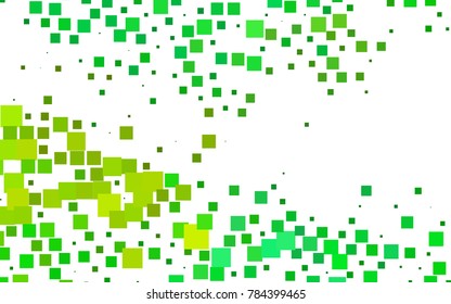 Light Green, Yellow vector low poly background. A sample with a polygonal design. Illustration in polygonal style with repeating squares
