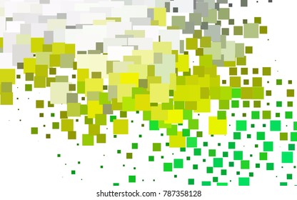 Light Green, Yellow vector low poly background. A sample with a polygonal design. Illustration in polygonal style with repeating squares
