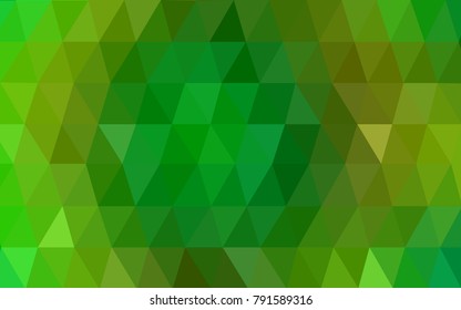 Light Green, Yellow vector Low poly crystal background. Polygon design pattern. Low poly illustration, low polygon background.
