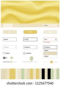 Light Green, Yellow vector Material Design Kit with liquid shapes. Glitter abstract illustration with blurred bubble shapes.. This sample is for your website.