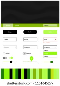 Light Green, Yellow vector Material Design Kit with liquid shapes. Elegant bright illustration with gradient  in memphis style. This template you can use for landing pages.