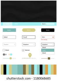 Light Green, Yellow vector Material Design Kit with liquid shapes. Elegant bright illustration with gradient  in memphis style. This sample is for your landing page.