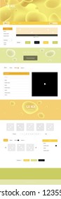 Light Green, Yellow vector Material Design Kit with liquid shapes. Shining curly illustration in marble style with gradient. This sample is for your landing page.
