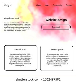 Light Green, Yellow vector Material Design Kit with stars. Web ui kit with abstract gradient clouds in its header. This sample is for your landing page.