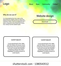 Light Green, Yellow vector Material Design Kit with stars. Beautiful ui ux kit with colorful sky in its header. Beautiful layout for websites, landing pages.