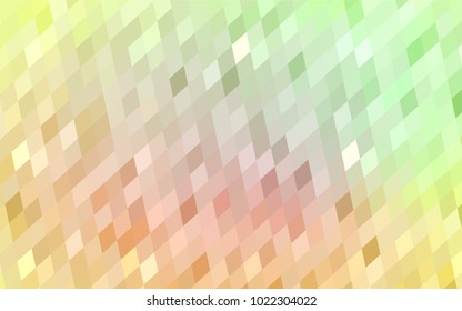 Light Green, Yellow vector modern geometrical background. Abstract template. Geometric pattern in square style with gradient.