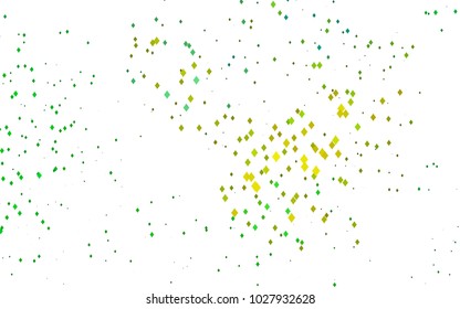 Light Green, Yellow vector modern geometrical background. Abstract template. Geometric pattern in square style with gradient.