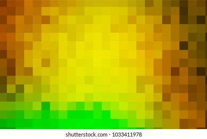 Light Green, Yellow vector modern geometrical background. Abstract template. Geometric pattern in square style with gradient.