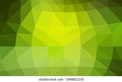 Light Green, Yellow vector modern geometrical abstract background. Texture, new background. Geometric background in Origami style with gradient. 