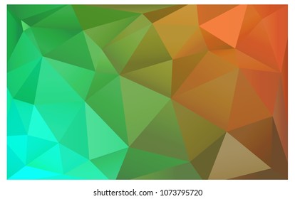 Light Green, Yellow vector modern geometrical abstract background. Texture, new background. Geometric background in Origami style with gradient. 