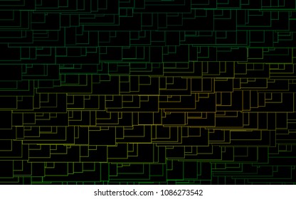 Light Green, Yellow vector modern geometrical background. Abstract template. Geometric pattern in square style with gradient.