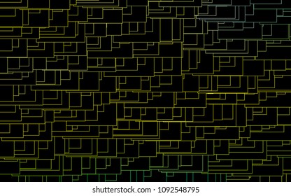 Light Green, Yellow vector modern geometrical background. Abstract template. Geometric pattern in square style with gradient.