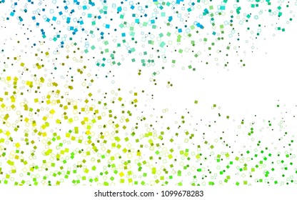 Light Green, Yellow vector modern geometrical background. Abstract template. Geometric pattern in square style with gradient.