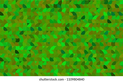 Light Green, Yellow vector modern geometrical circle abstract background. Dotted texture template. Geometric pattern in halftone style with gradient. 