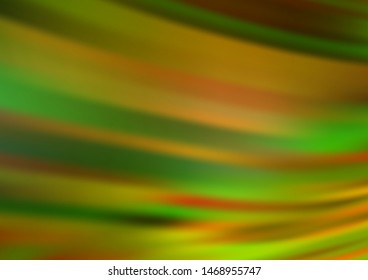Light Green, Yellow vector modern blurred wavy pattern. Shining colorful illustration in a Brand new style. A completely new design for your business.