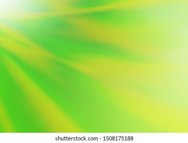 Light Green, Yellow vector modern bokeh pattern. Colorful illustration in blurry style with gradient. A completely new template for your design.
