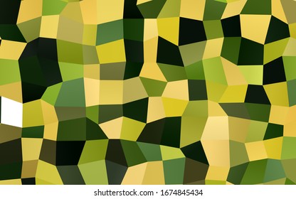 Light Green, Yellow vector modern geometrical background. Abstract template. Geometric pattern in square style with gradient.