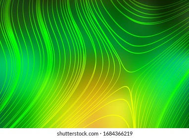 Verde claro, vector amarillo moderno y elegante fondo. Ilustración creativa en estilo de medio tono con degradado. El mejor diseño borroso para su negocio.