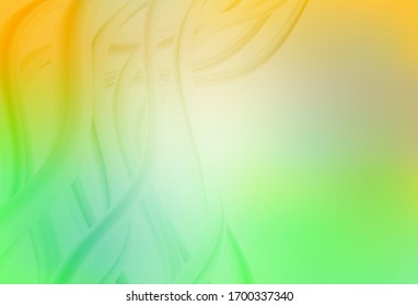 Hellgrüne, gelbe Vektorillustration, moderne, elegante Hintergrund. Eine elegante, helle Illustration mit Farbverlauf. Eine neue Art von Design.